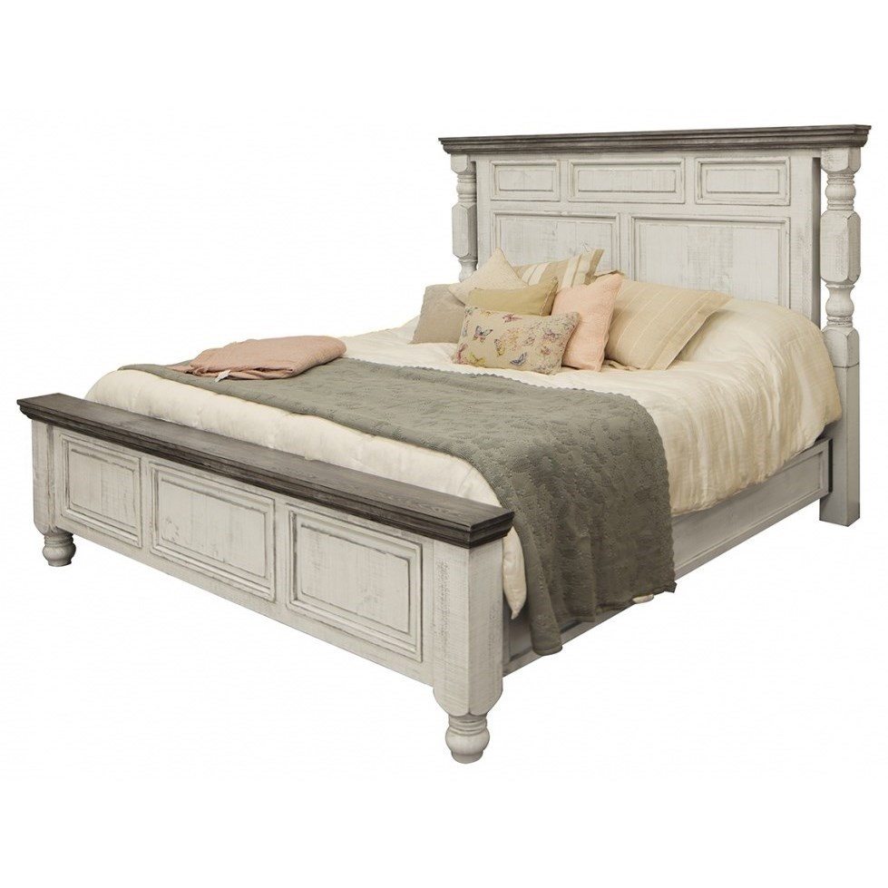 International Furniture Direct Stone Relaxed Vintage King Bed Howell